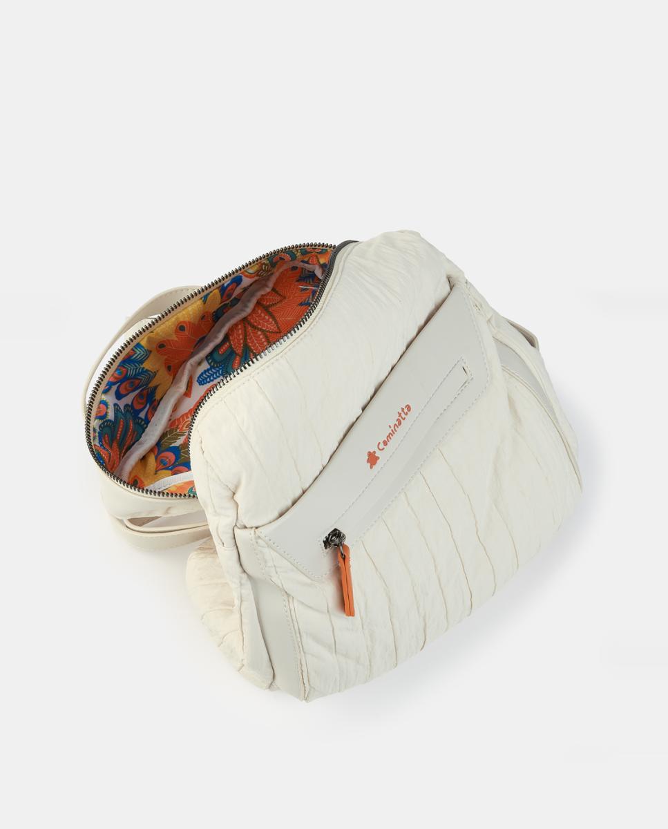 Mochila com Fecho de Correr Branco-3