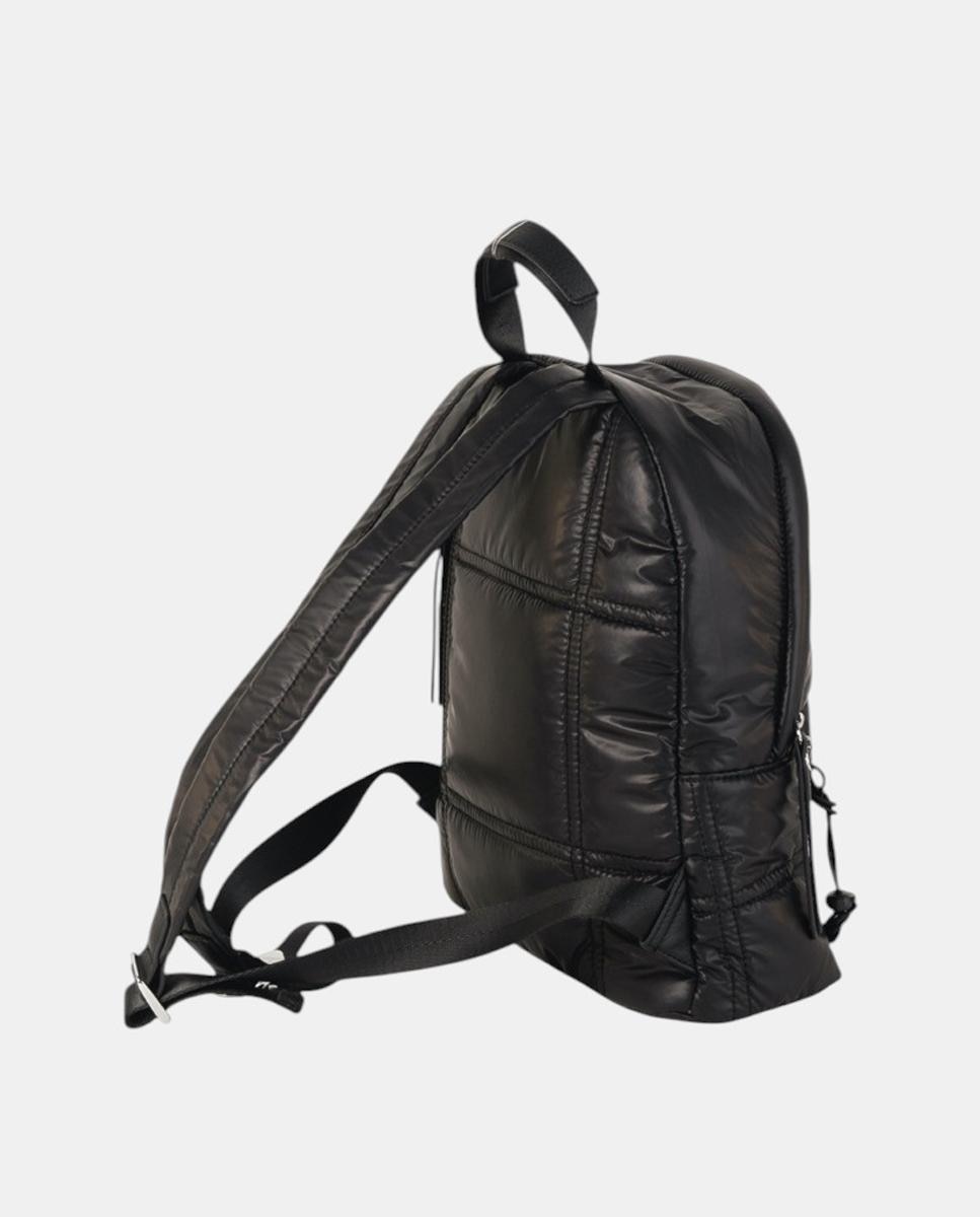 Mochila Urbana Acolchoada Média em Nylon Técnico Preto-2
