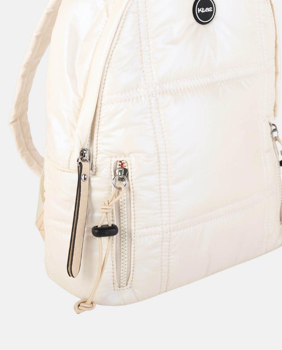 Mochila Urbana Acolchoada Média em Nylon Técnico Cru-3