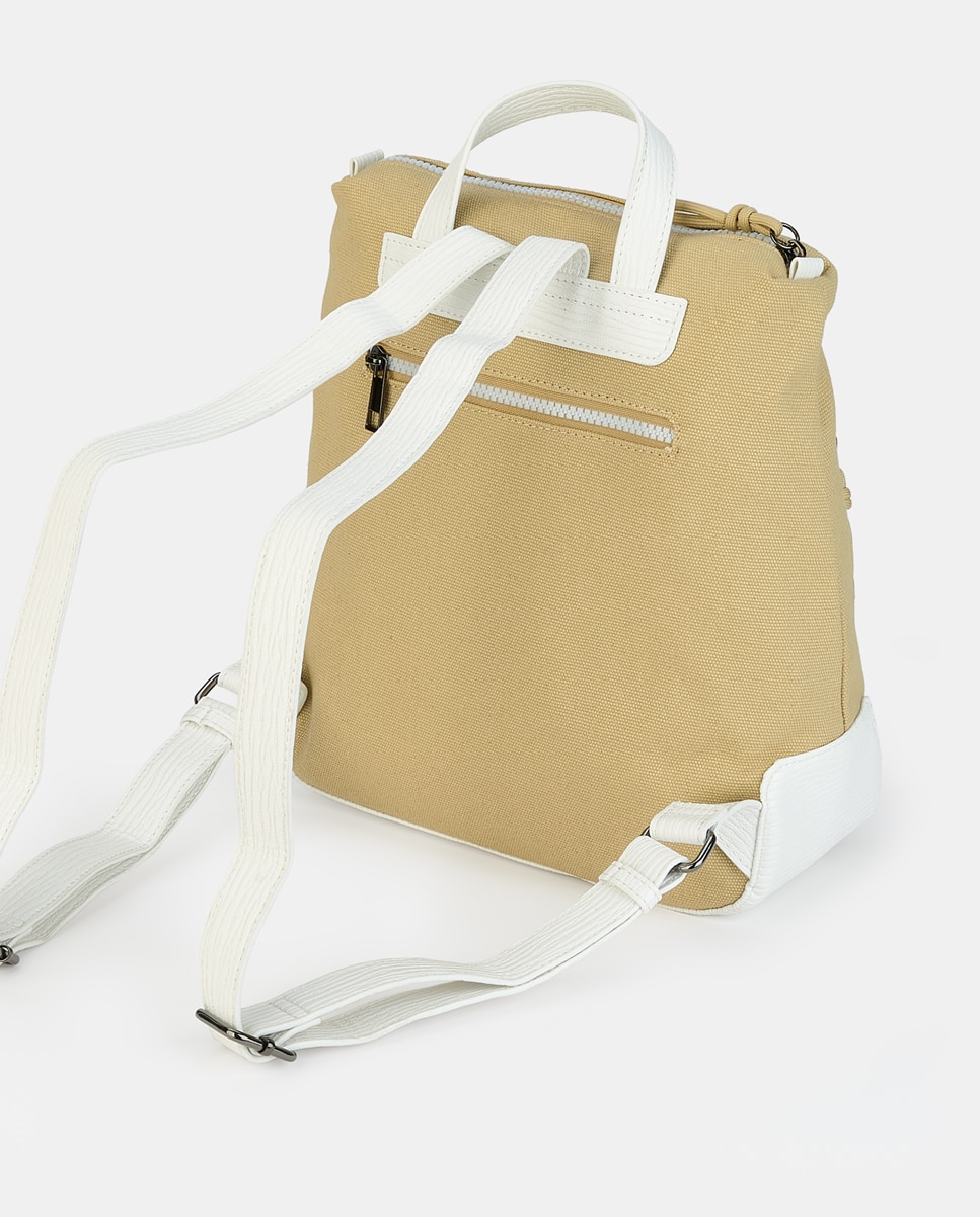 Mochila com Fecho de Correr Branco-2