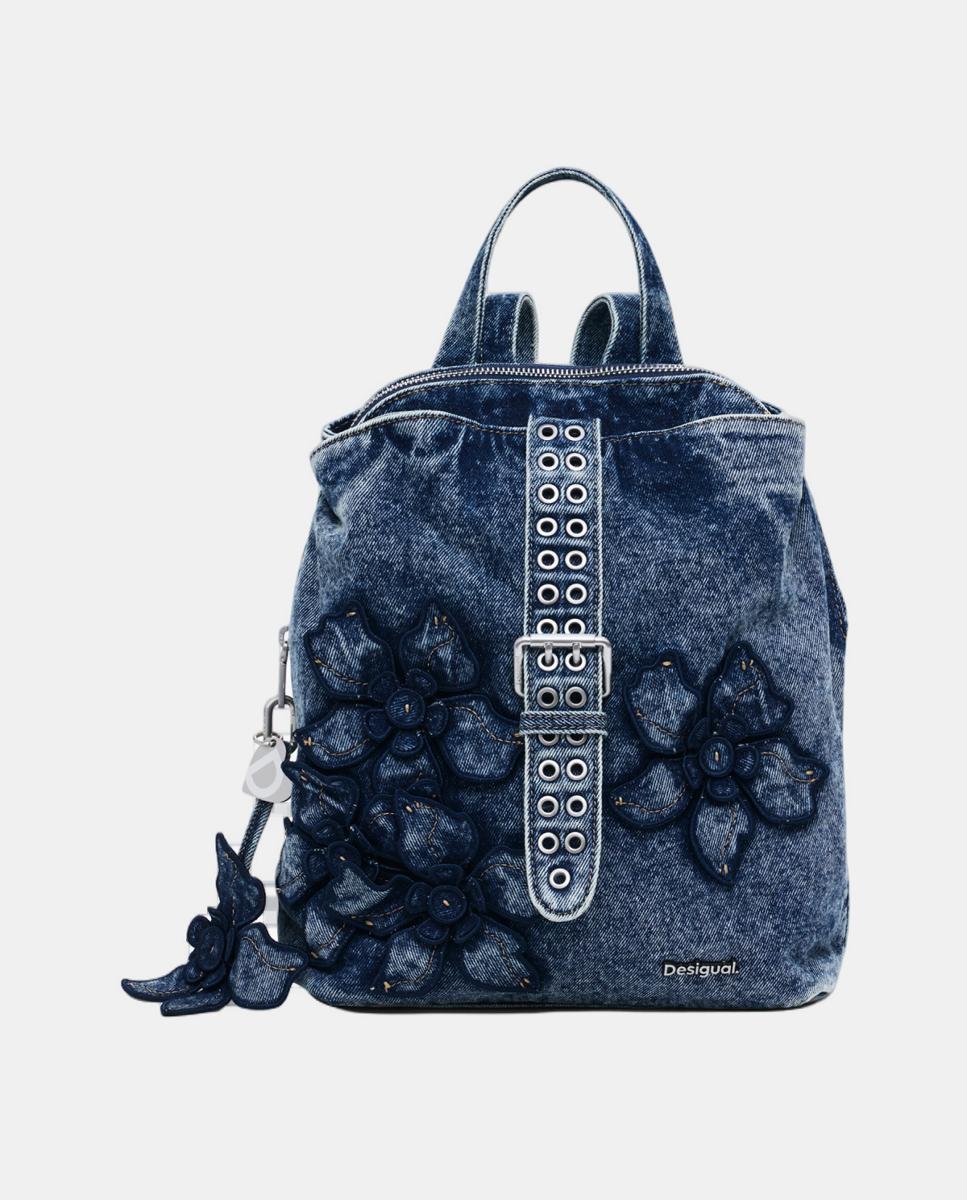 Imagem 0 de Mochila Pequena de Ganga com Estampado Floral