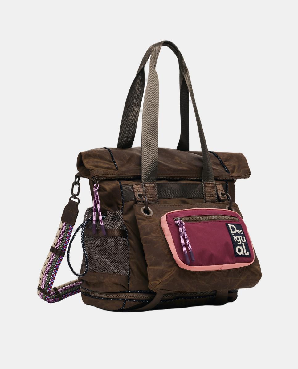 Mochila Grande Voyager Multiposições Castanho-2