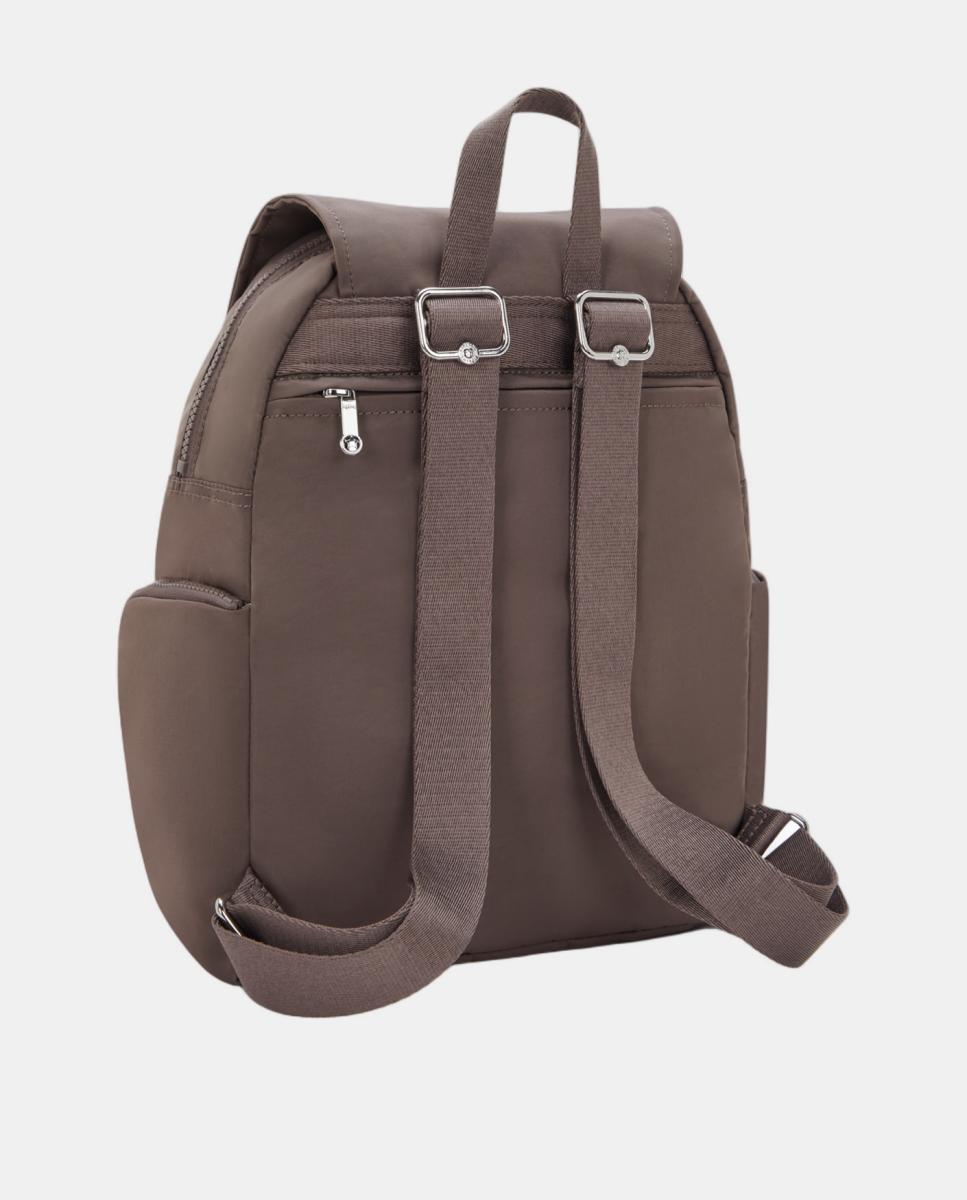 Mochila Média com Correias Ajustáveis, Modelo City Zip S Castanho-2
