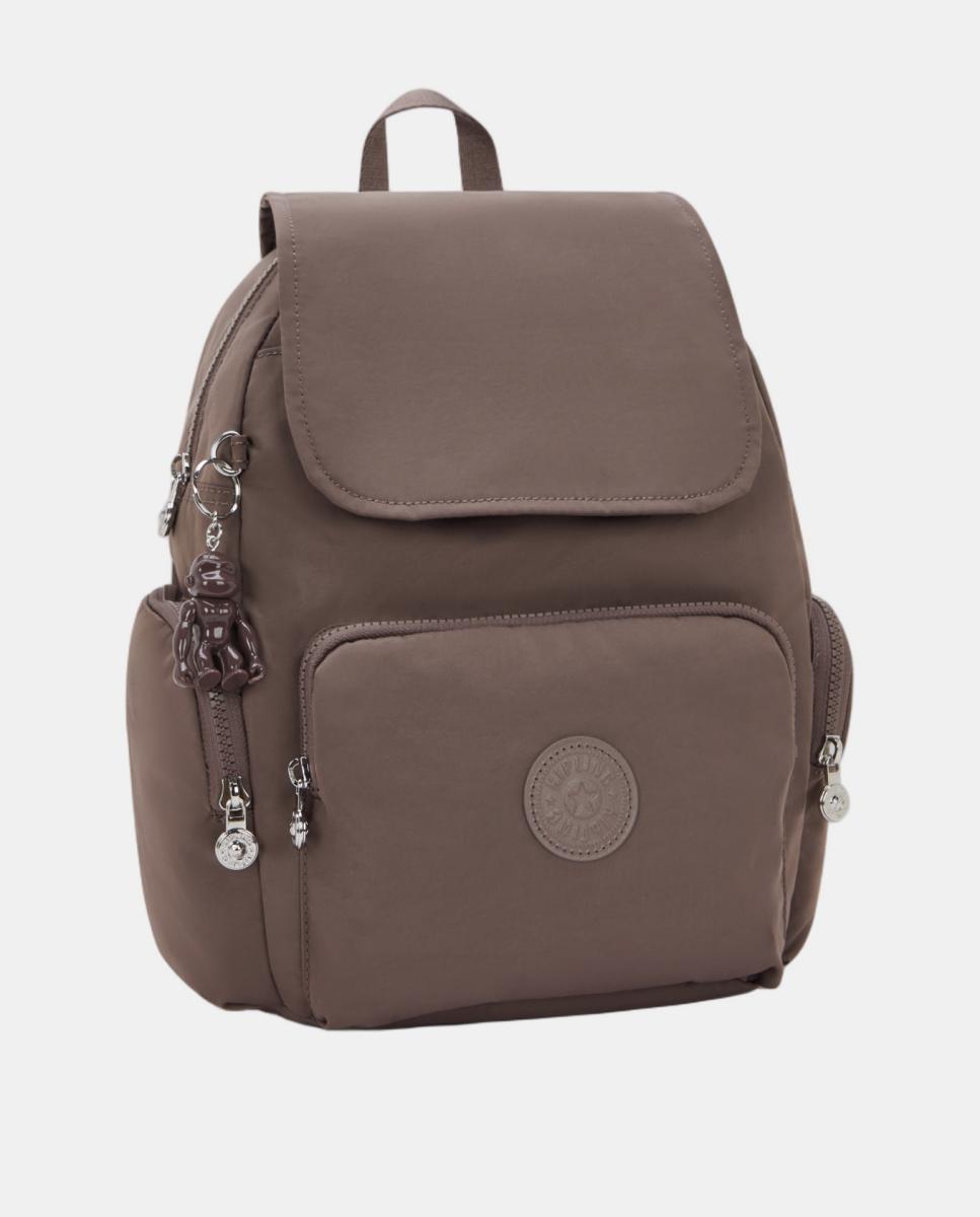 Mochila Média com Correias Ajustáveis, Modelo City Zip S Castanho-4