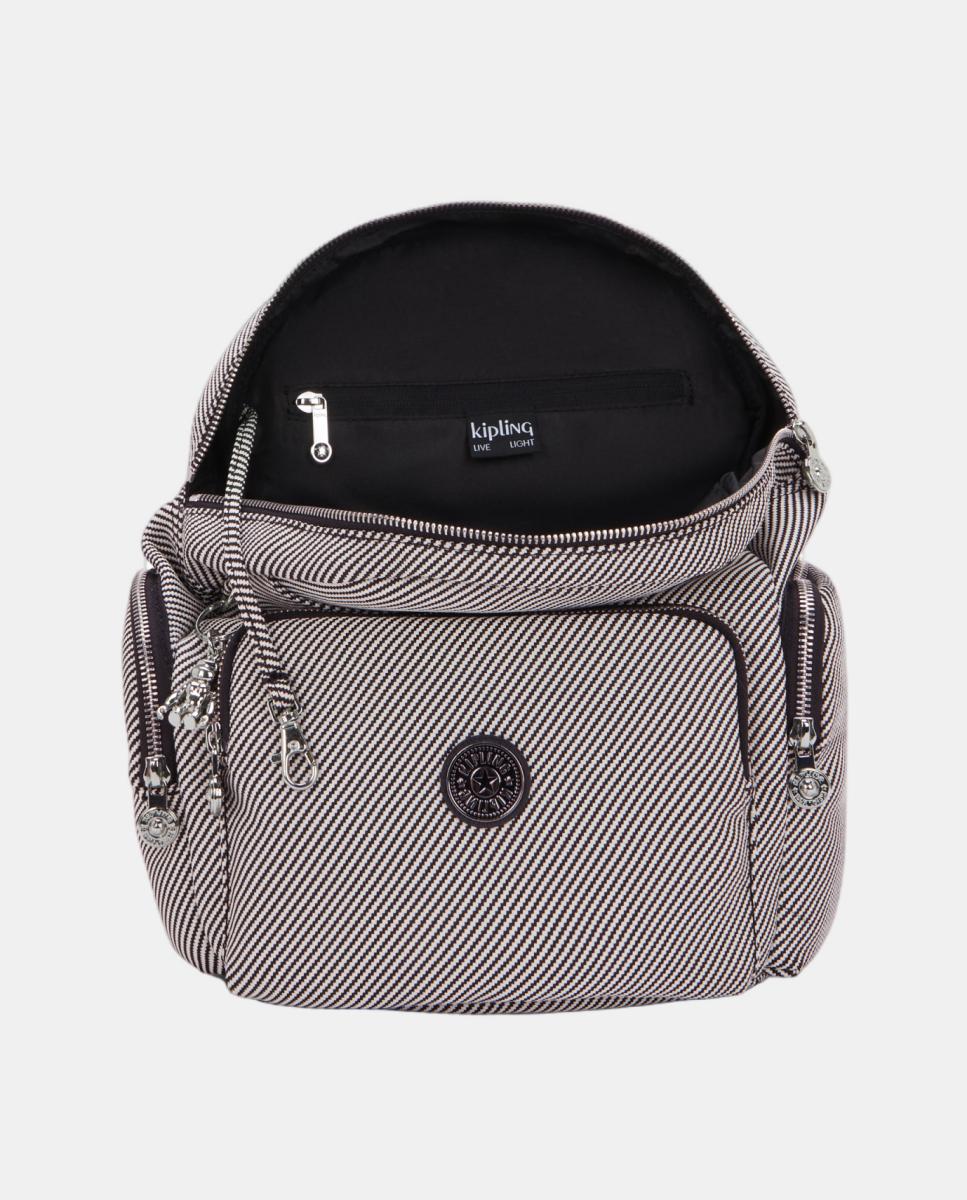 Mochila Média com Correias Ajustáveis, Modelo City Zip S Cinzento-claro-3