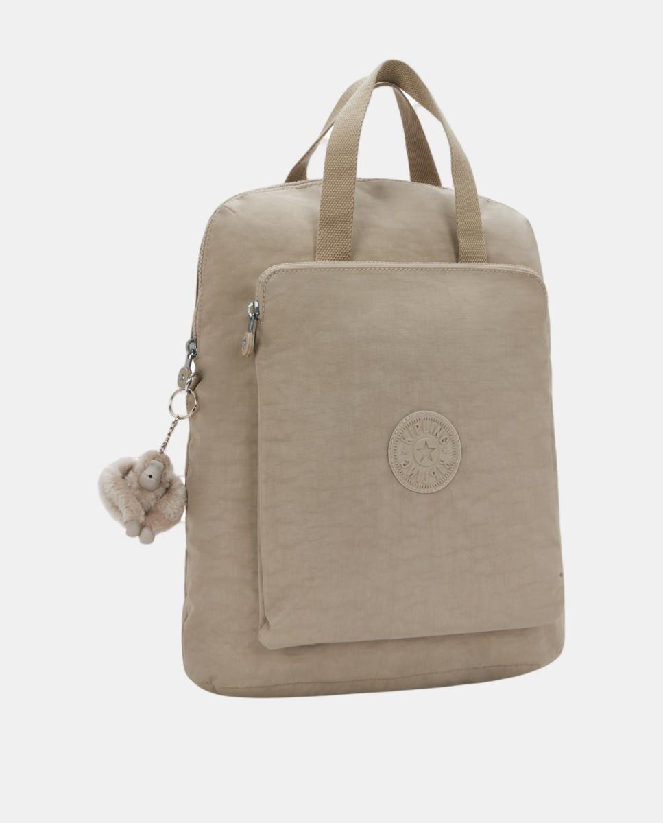 Mochila e Mala a Tiracolo Grande 2 em 1 Bege-4