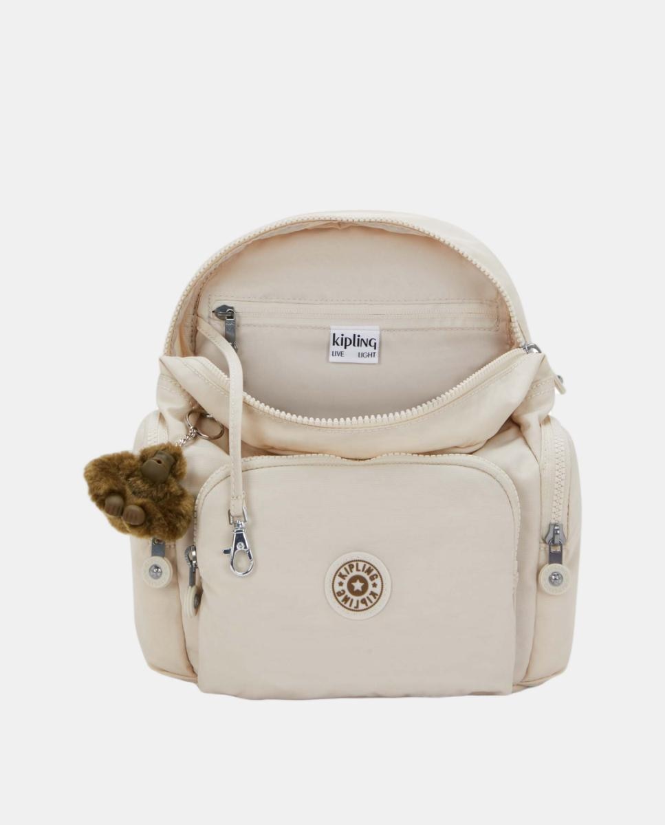 Mini-Mochila com Correias Ajustáveis Bege-3