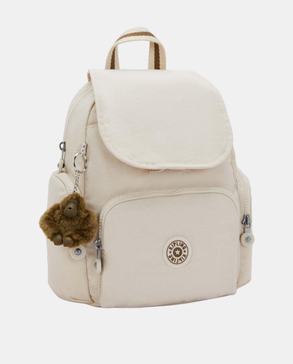 Mini-Mochila com Correias Ajustáveis Bege-4
