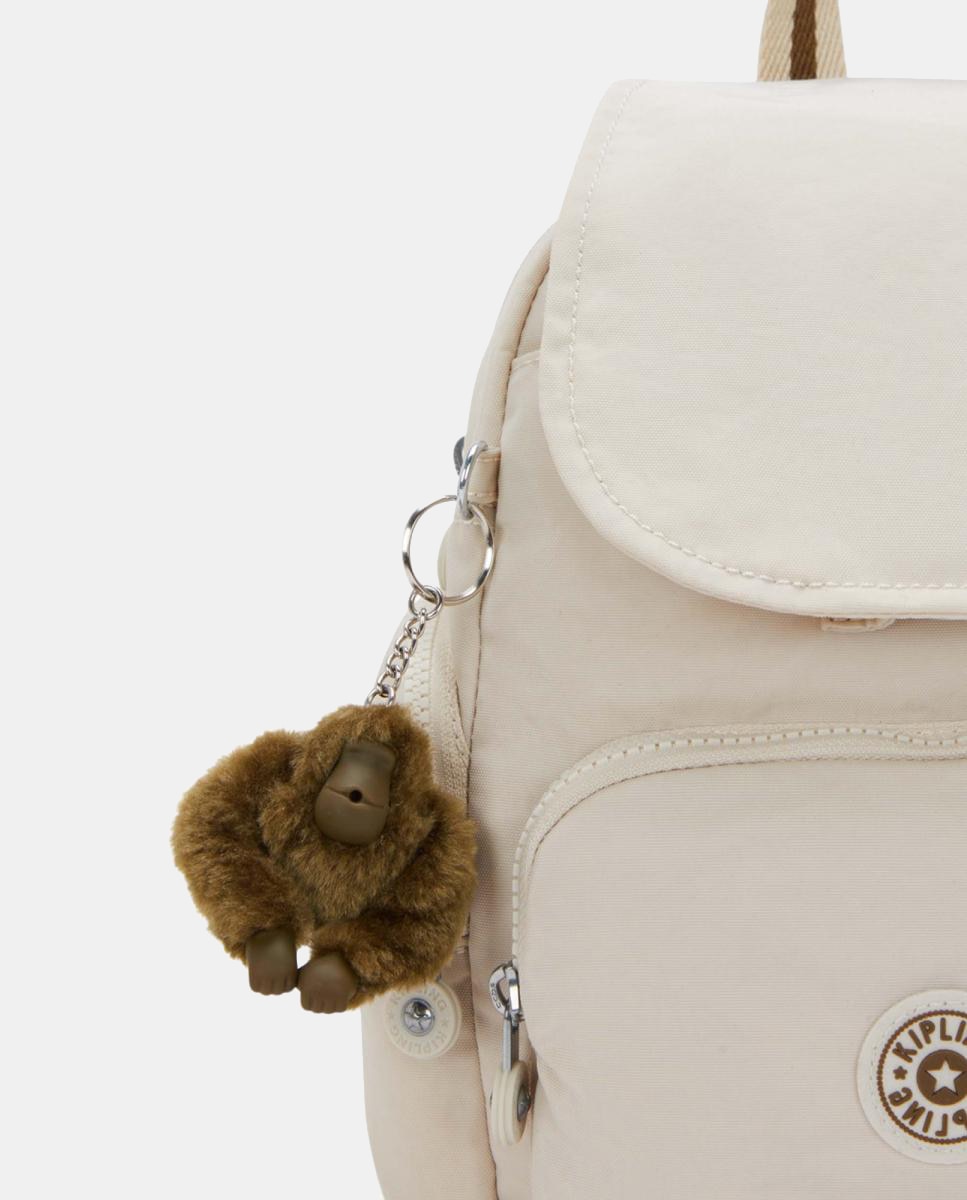 Mini-Mochila com Correias Ajustáveis Bege-5