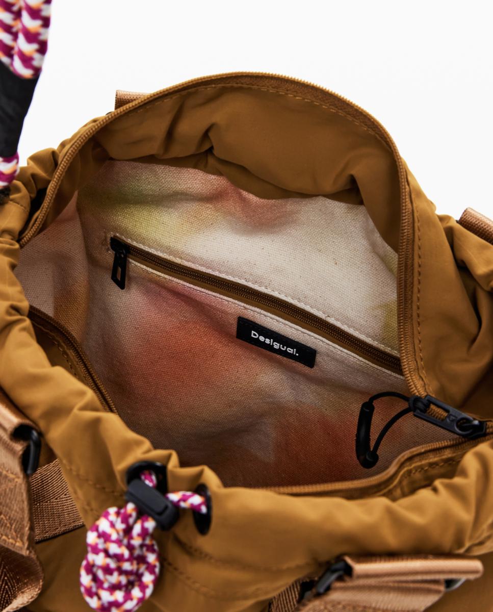 Mochila Grande Multiposições Castanho caramelo-4