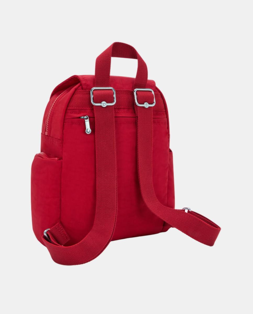 Mochila Pequena com Correias Ajustáveis, Modelo City Zip Mini Vermelho-2