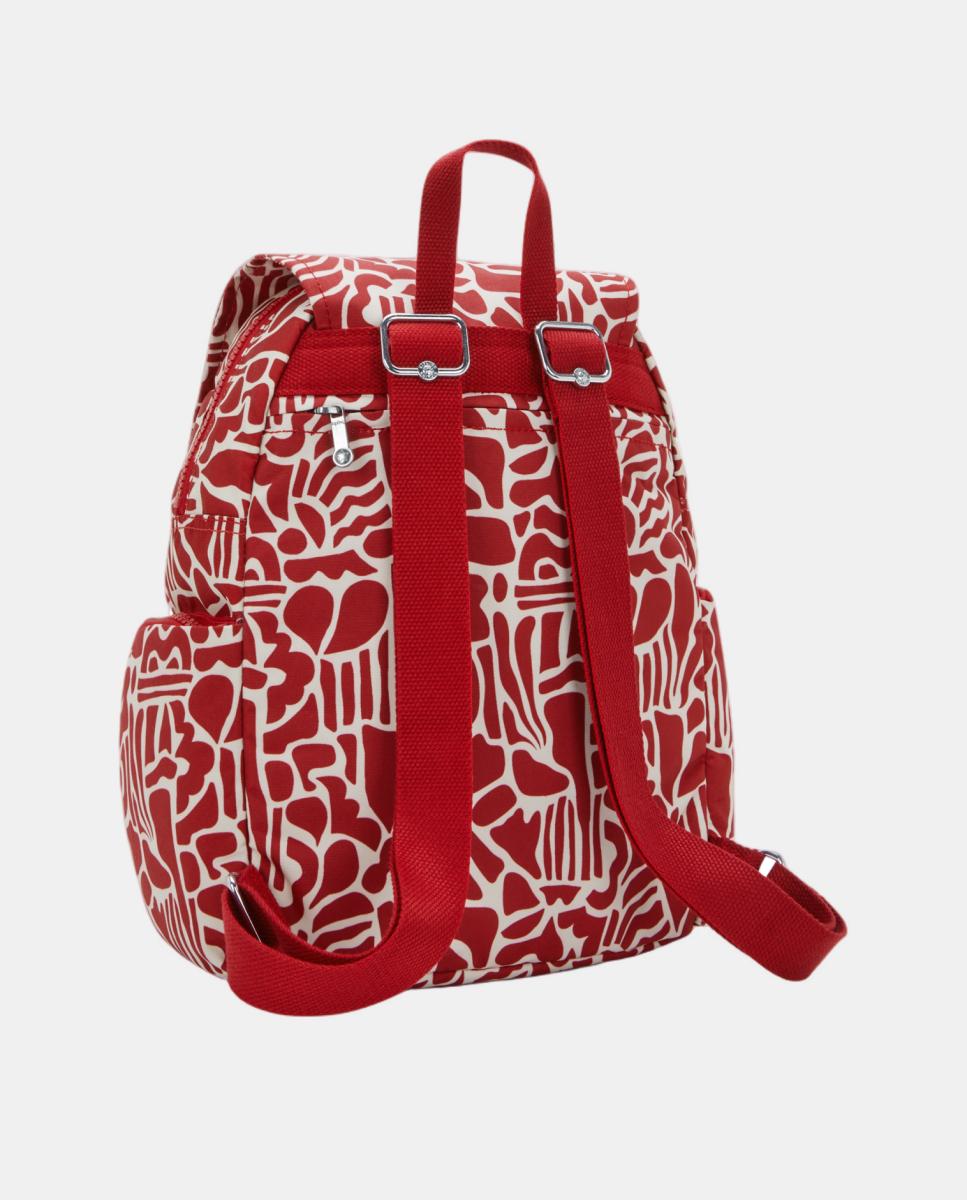 Mochila Média com Correias Ajustáveis, Modelo City Zip S Vermelho-2