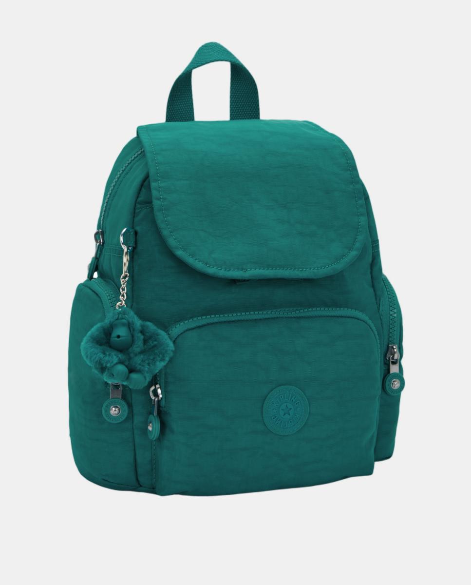 Mochila Pequena com Correias Ajustáveis, Modelo City Zip Mini Verde-4