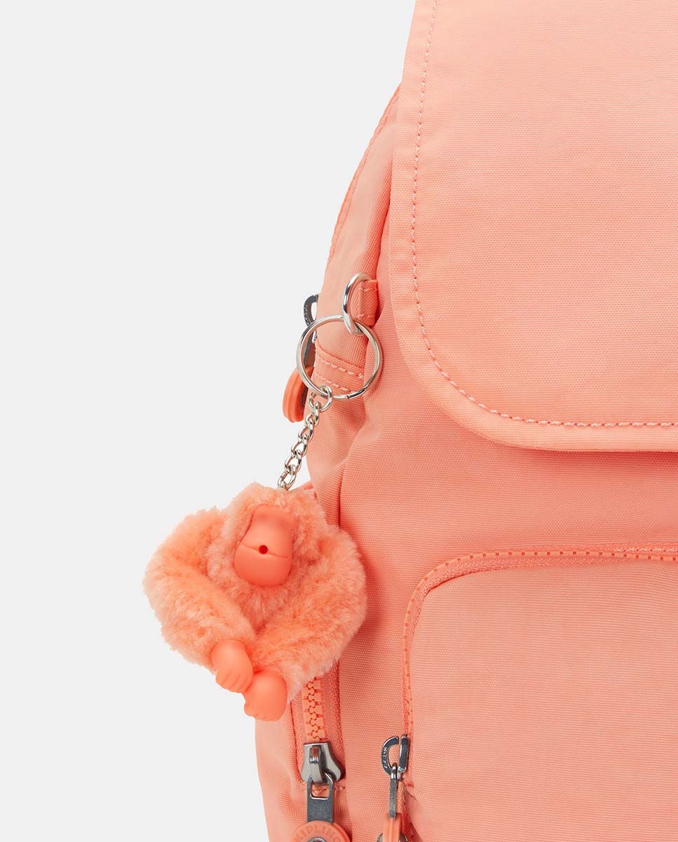 Mochila Média com Correias Ajustáveis, Modelo City Zip S Laranja-5