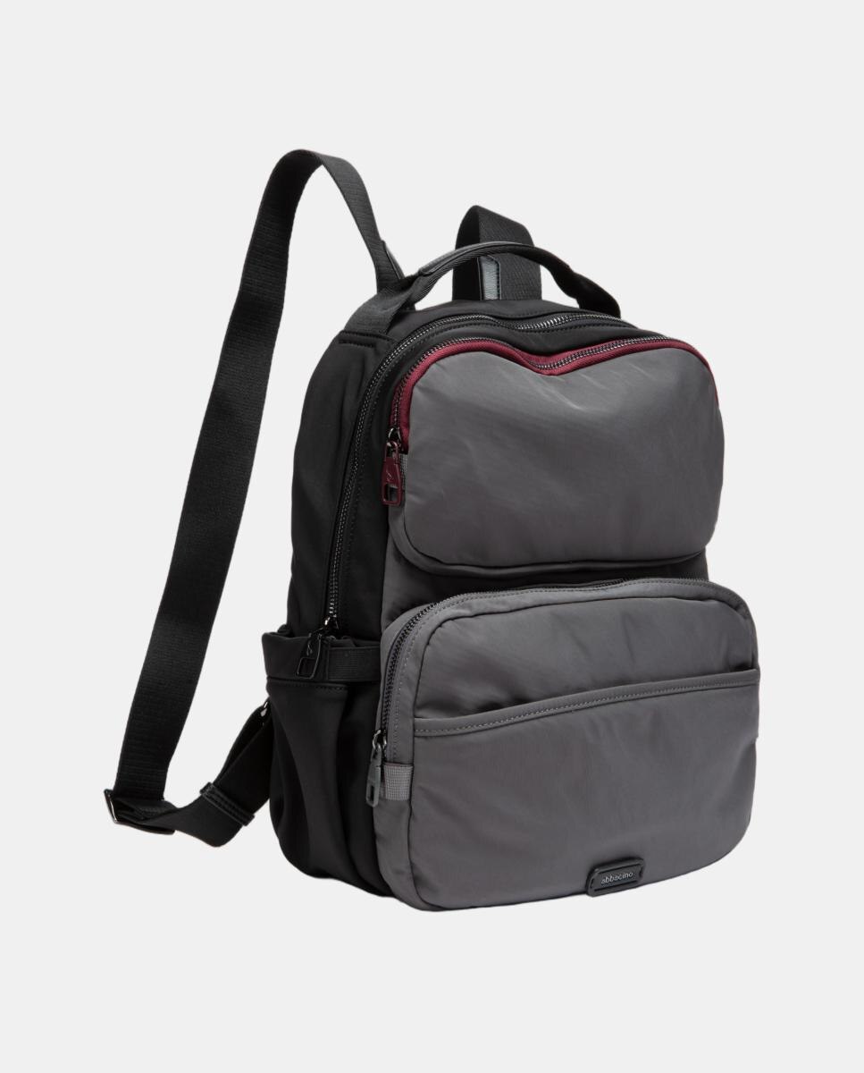 Mochila em Materiais Reciclados Cinzento-2