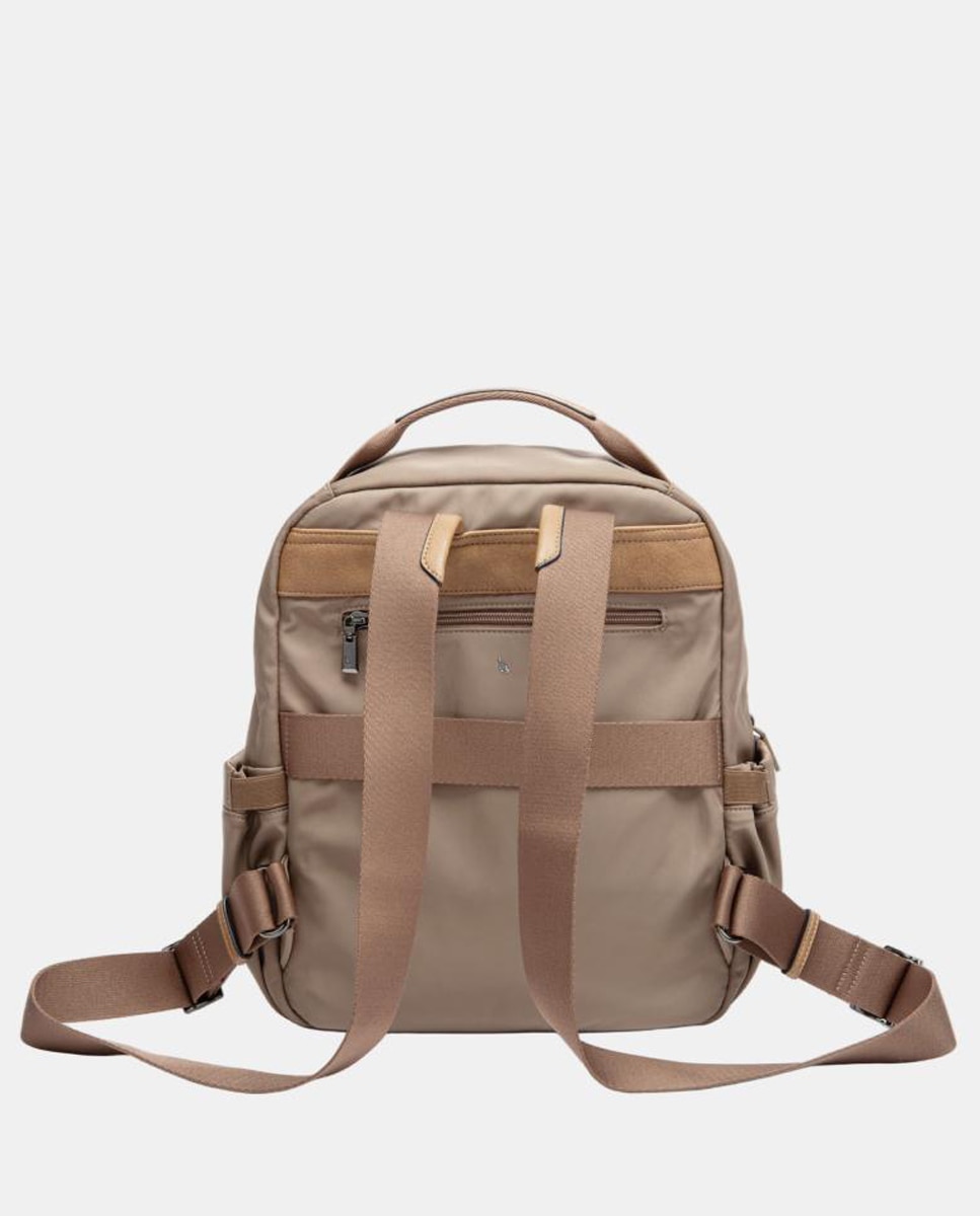 Mochila em Materiais Reciclados Bege-3