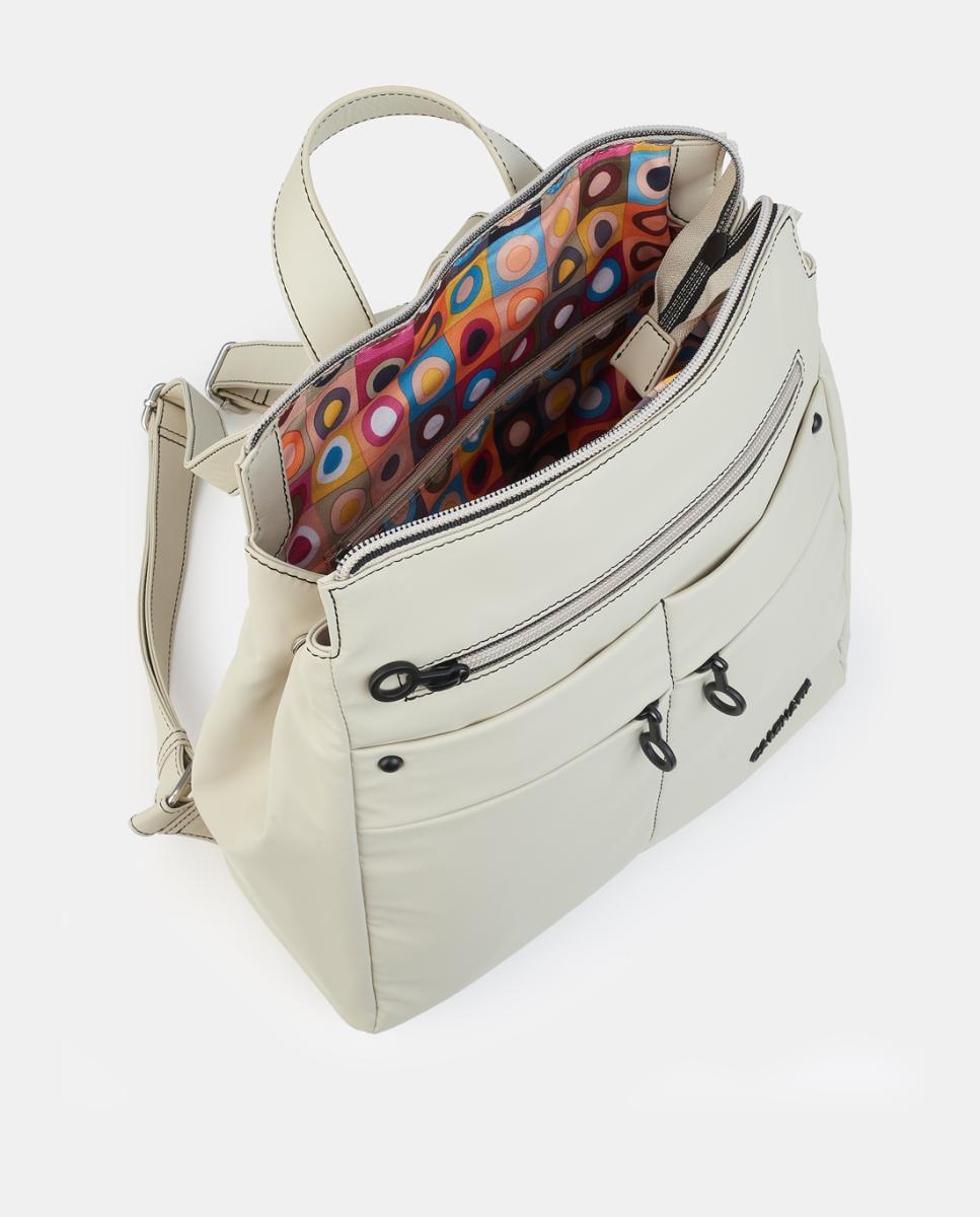 Mochila con cremallera - Caminatta - Beige Beige-3