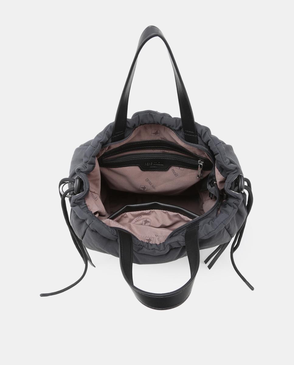 Mochila de nylon Cinzento-4
