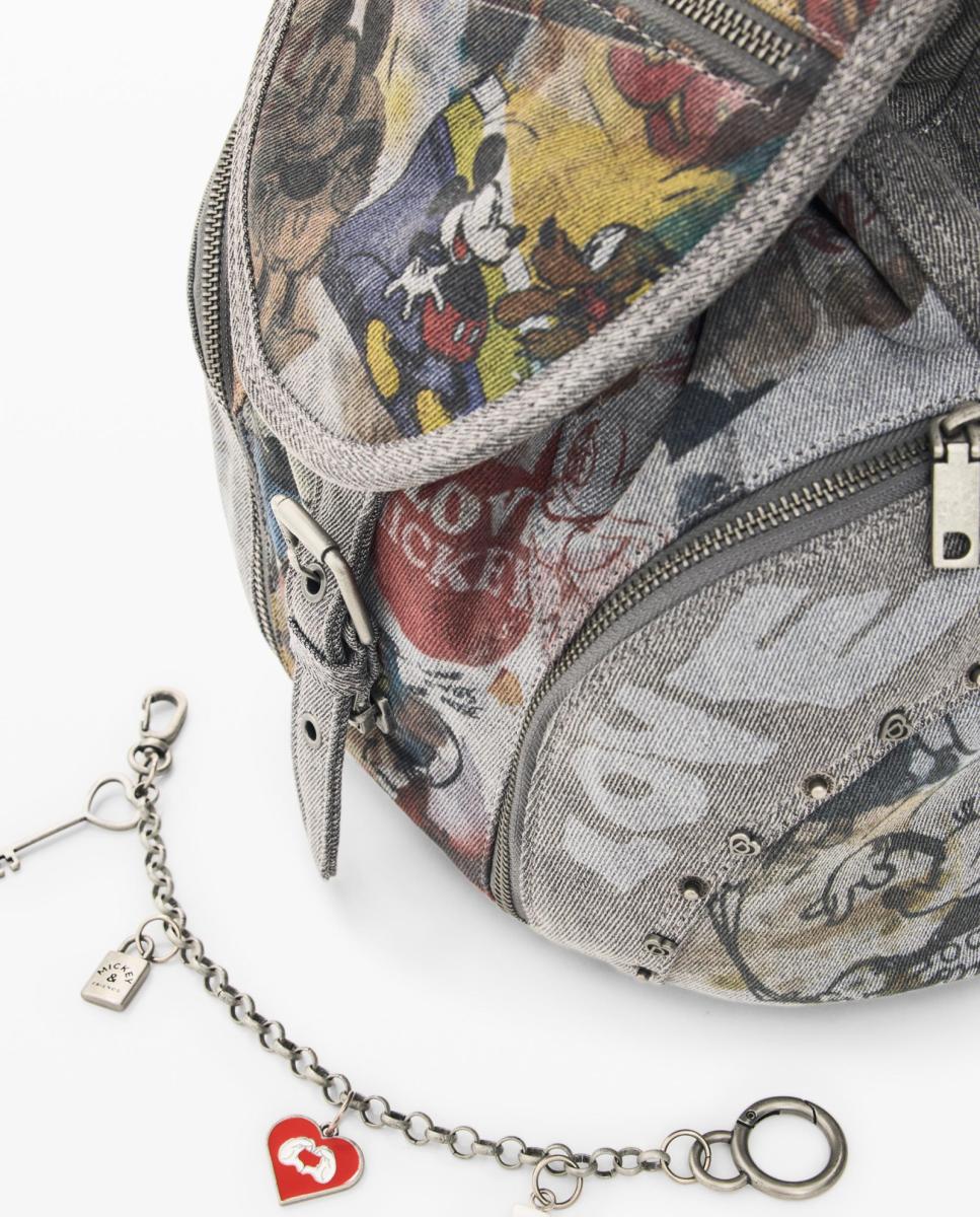 Mochila Pequena Disney™ de Ganga Escura Cinzento-claro-2