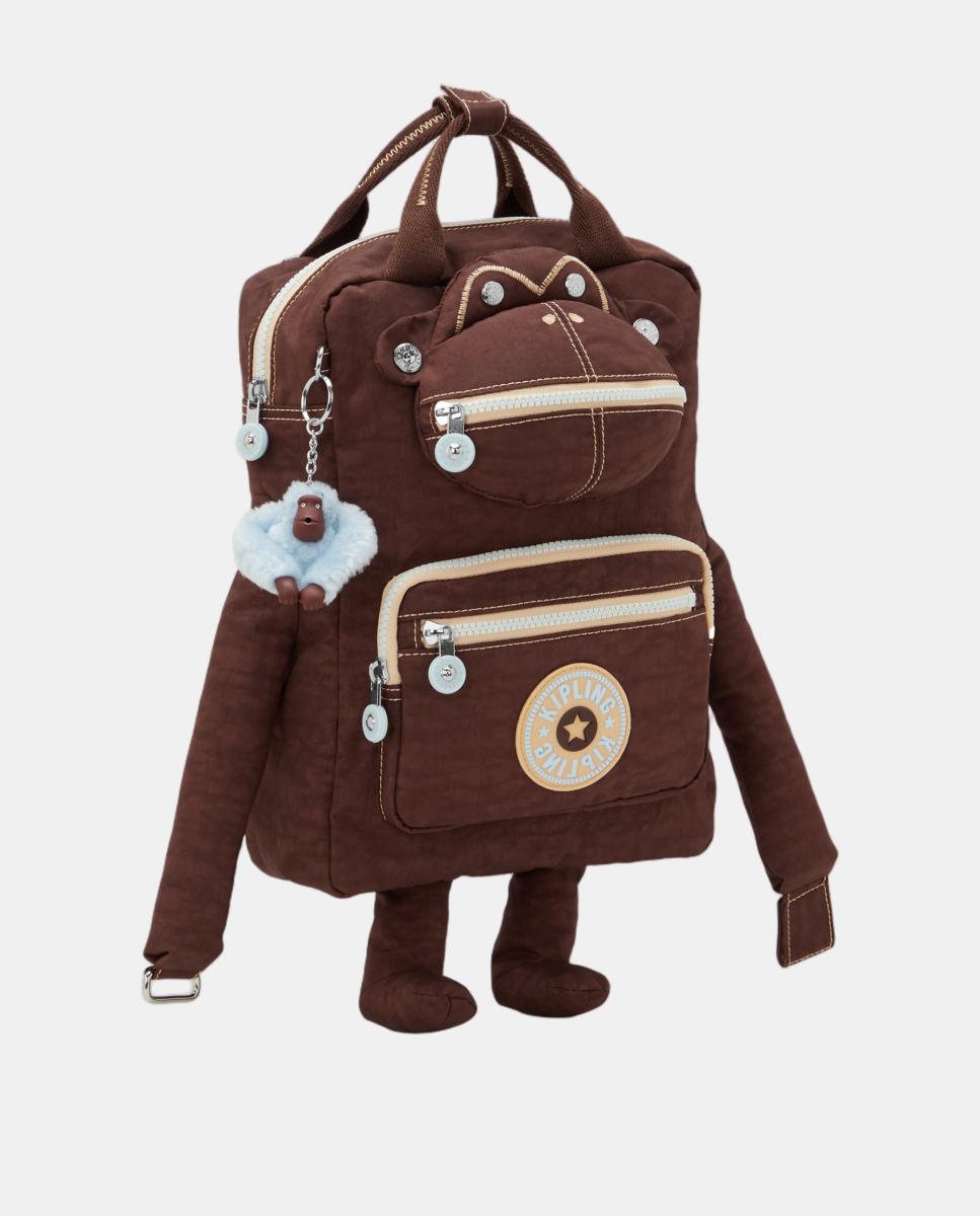 Mochila Média com Estrutura Organizada Castanho-4