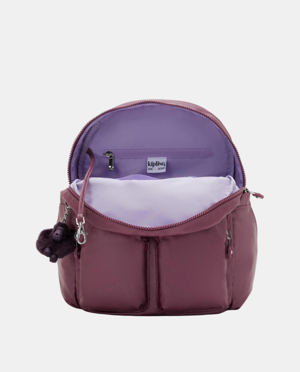 Mochila Pequena com Aba Protetora Roxo-3