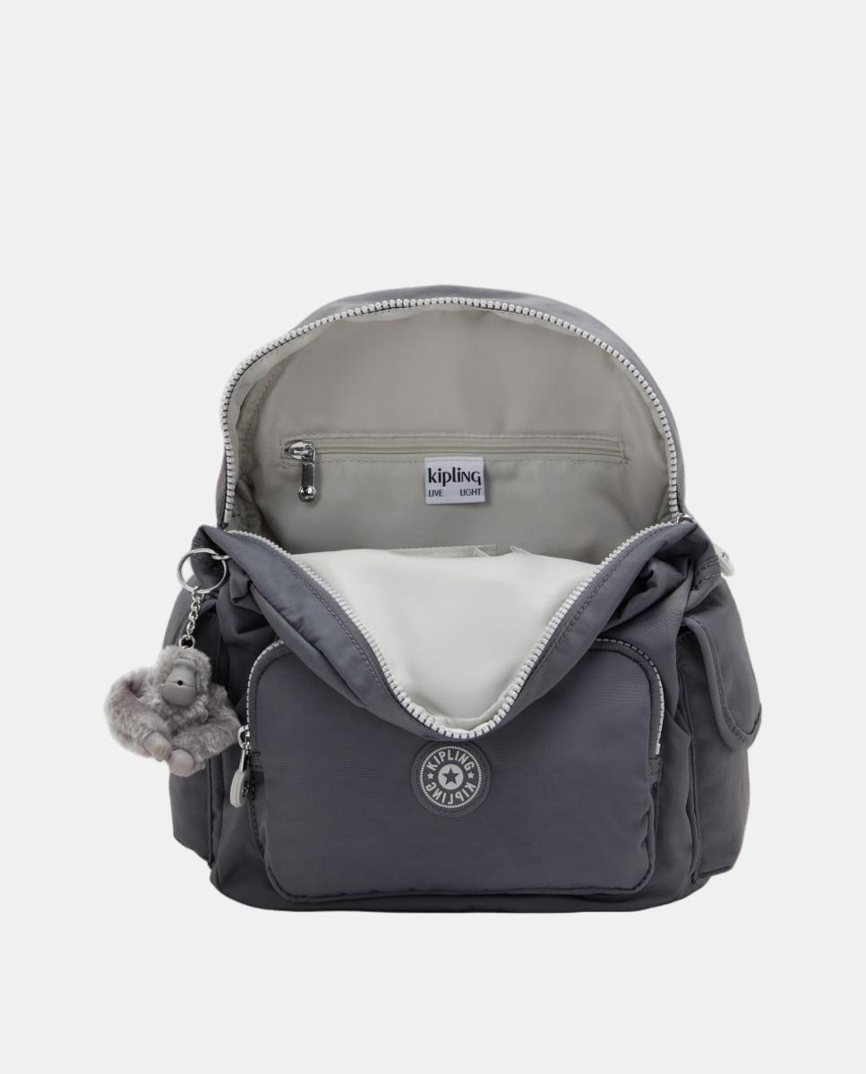 Mochila Pequena com Vários Bolsos Cinzento-escuro-3