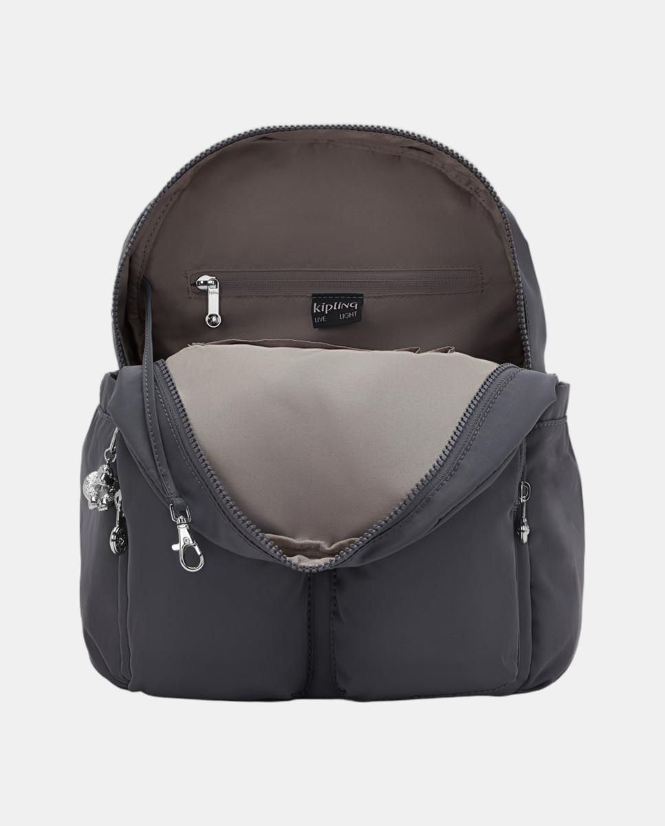 Mochila Pequena com Aba Protetora Cinzento-escuro-3