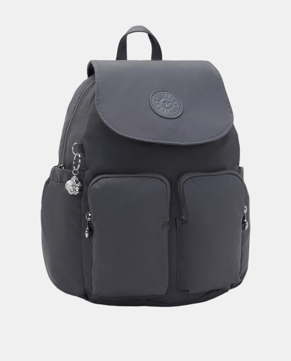 Mochila Pequena com Aba Protetora Cinzento-escuro-4