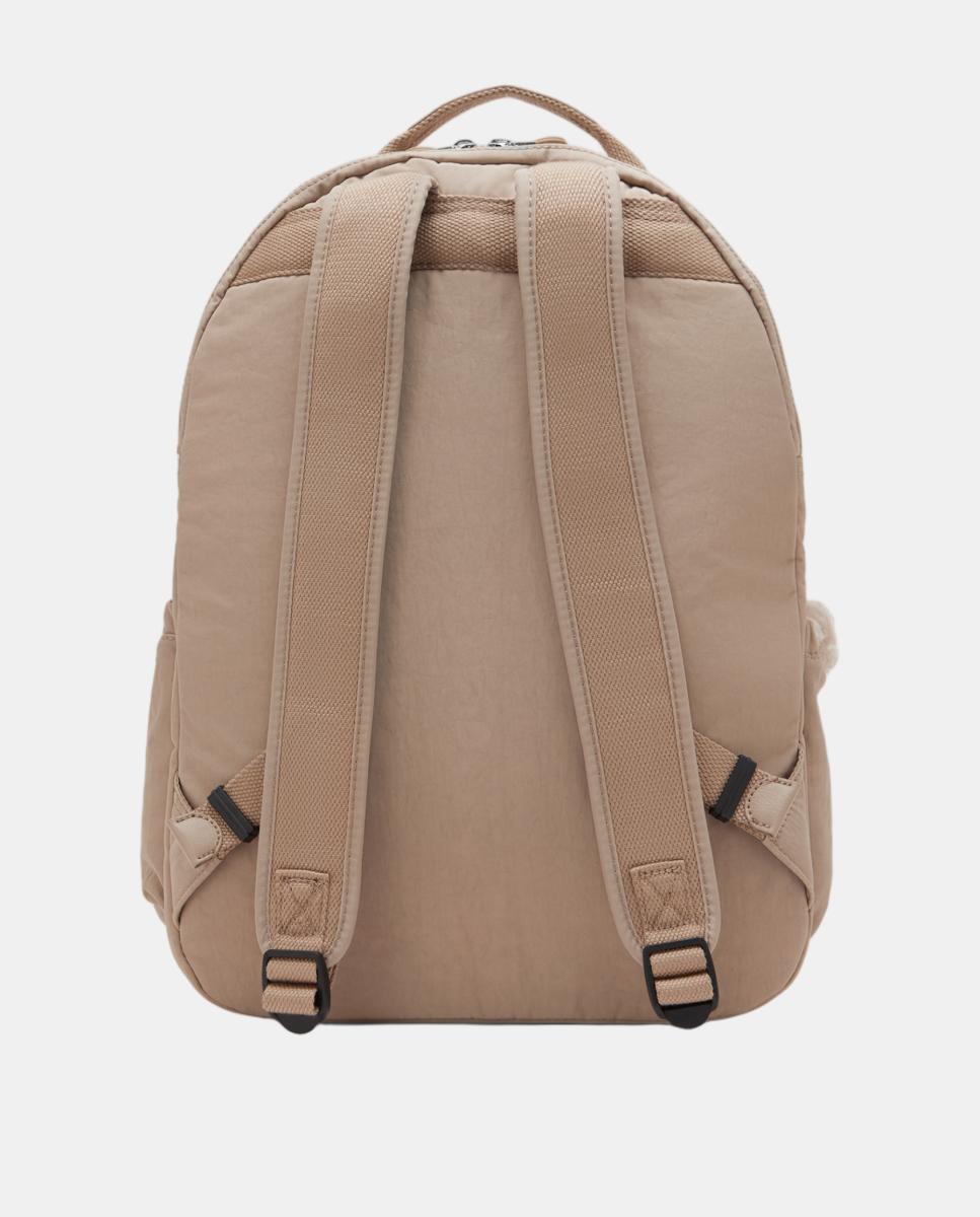 Mochila Grande com Compartimento Independente para Portátil Bege-2