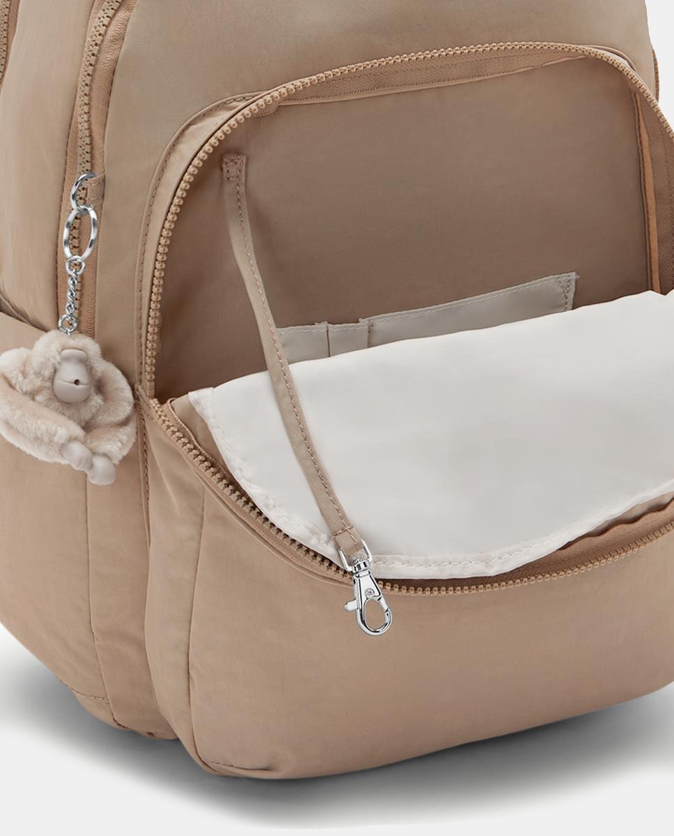 Mochila Grande com Compartimento Independente para Portátil Bege-5