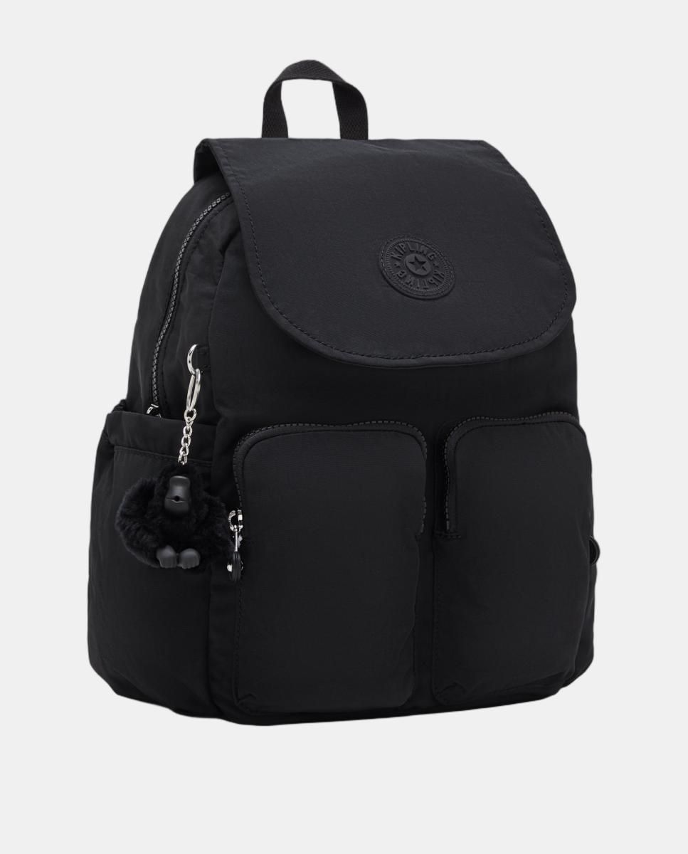 Mochila Pequena com Aba Protetora Preto-4