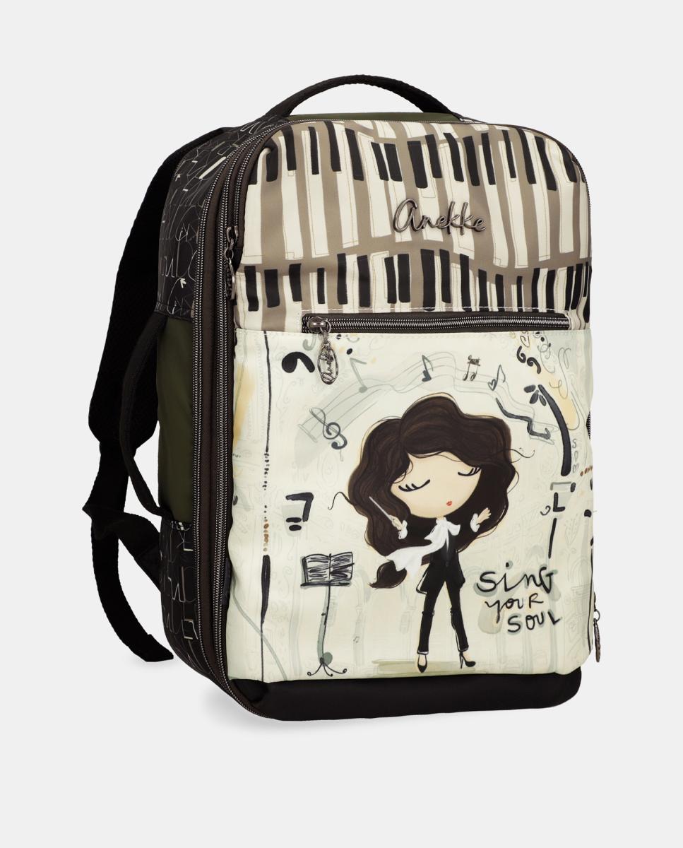 Mochila de Viagem Estampada Orchestra Multicolor-2