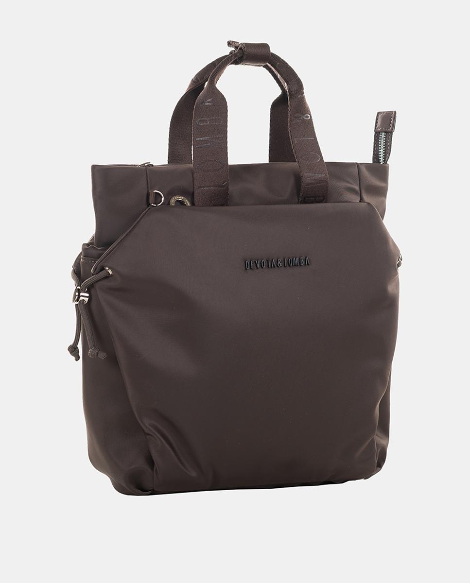 Mochila con doble asa - Devota & Lomba - Marrón chocolate Marrón chocolate-2