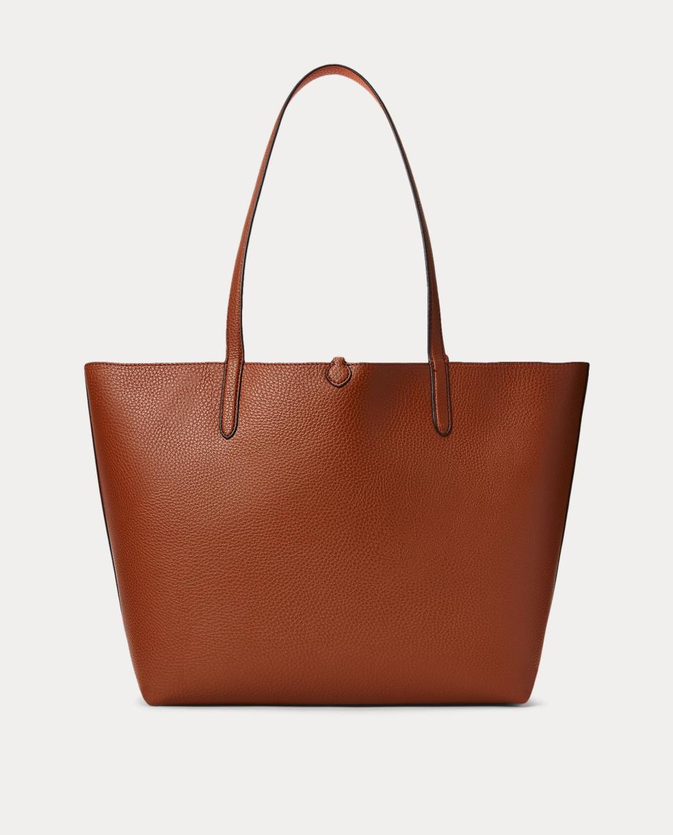 Mala tote reversível castanha e laranja Castanho-4
