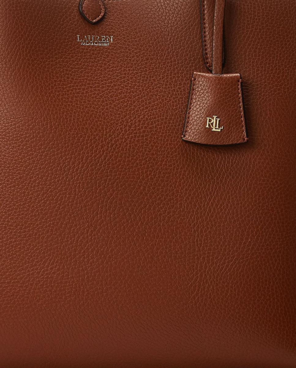 Mala tote reversível castanha e laranja Castanho-6