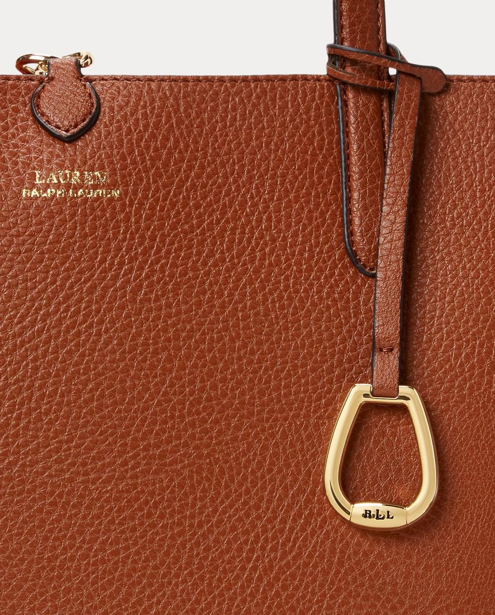Mala tote reversível castanha e laranja Castanho-10