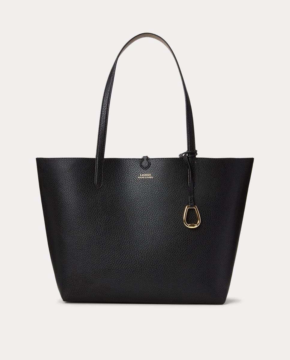 Mala tote reversível preta e cinzenta Preto-1