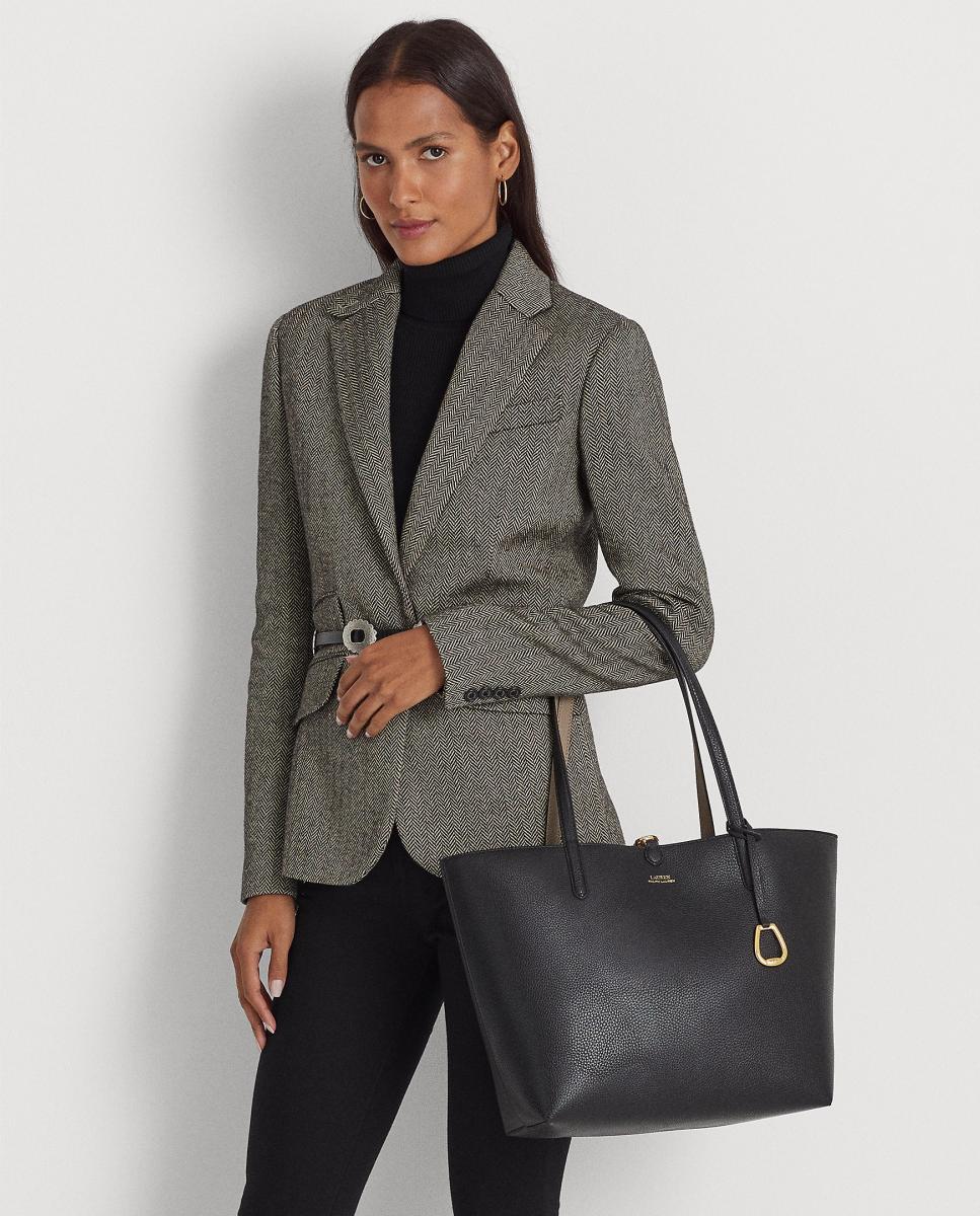Mala tote reversível preta e cinzenta Preto-10