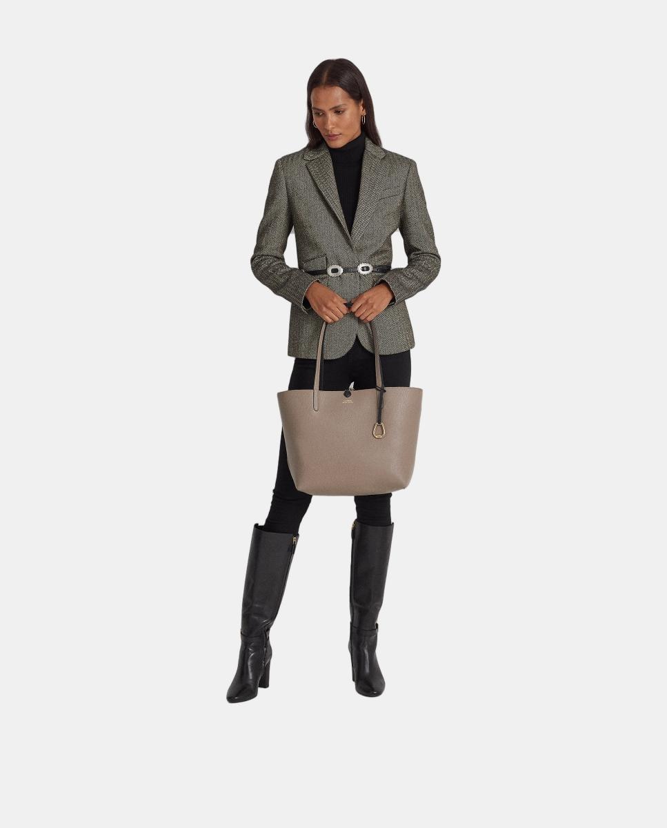 Mala tote reversível preta e cinzenta Preto-11