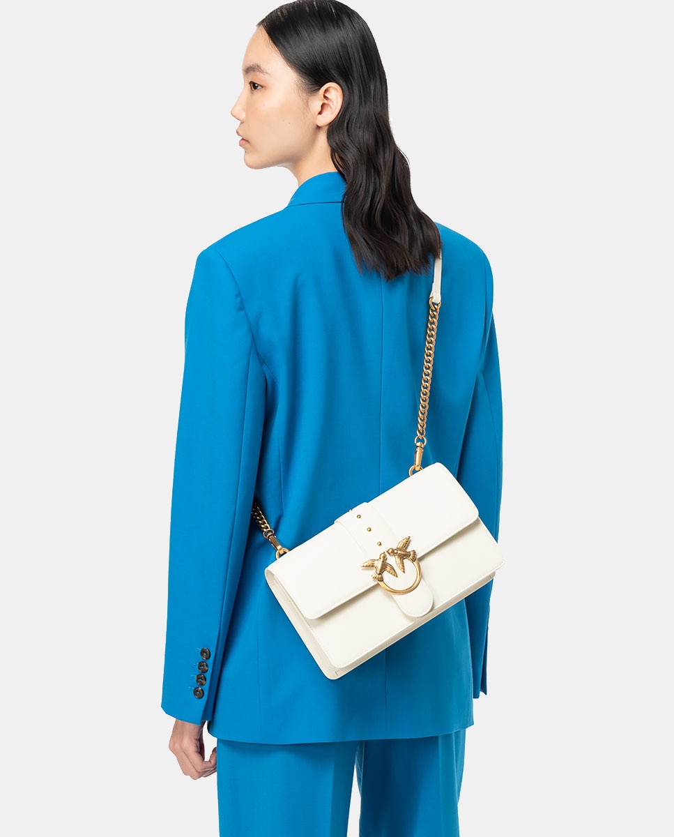 Mala a Tiracolo Classic Love Icon - Branco Creme-3
