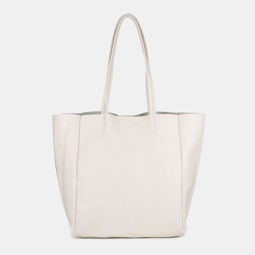 Imagen 0 de Bolso shopper XL piel vacuna crema