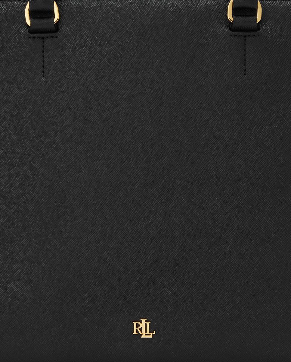 Mala de Mão Grande Hanna com Alça de Tiracolo Amovível e em Pele - Preto Preto-6