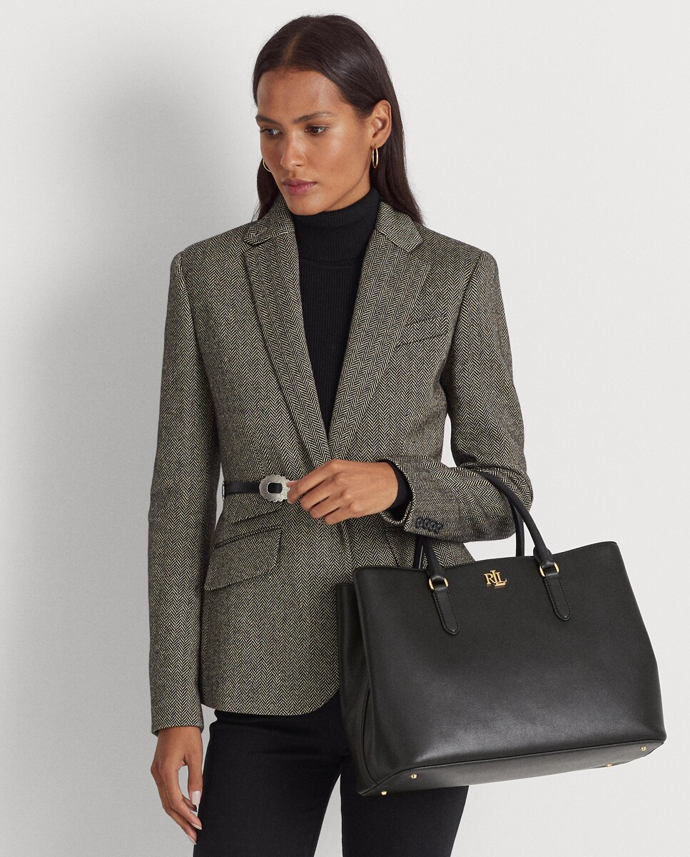 Bolso de mano Marcy de piel con varios compartimentos · Lauren