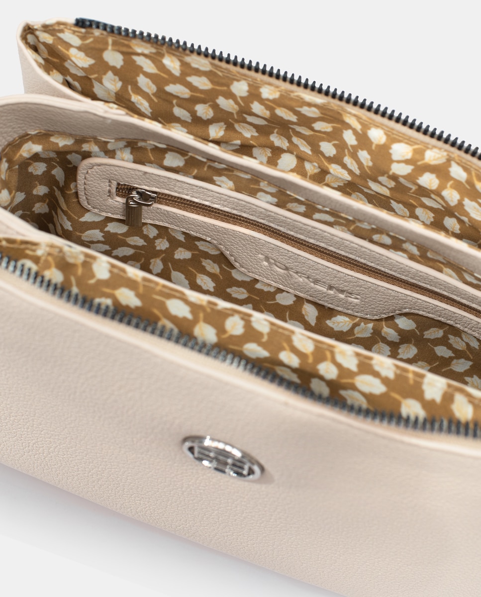 Mala a Tiracolo com Alça Ajustável Cru-3