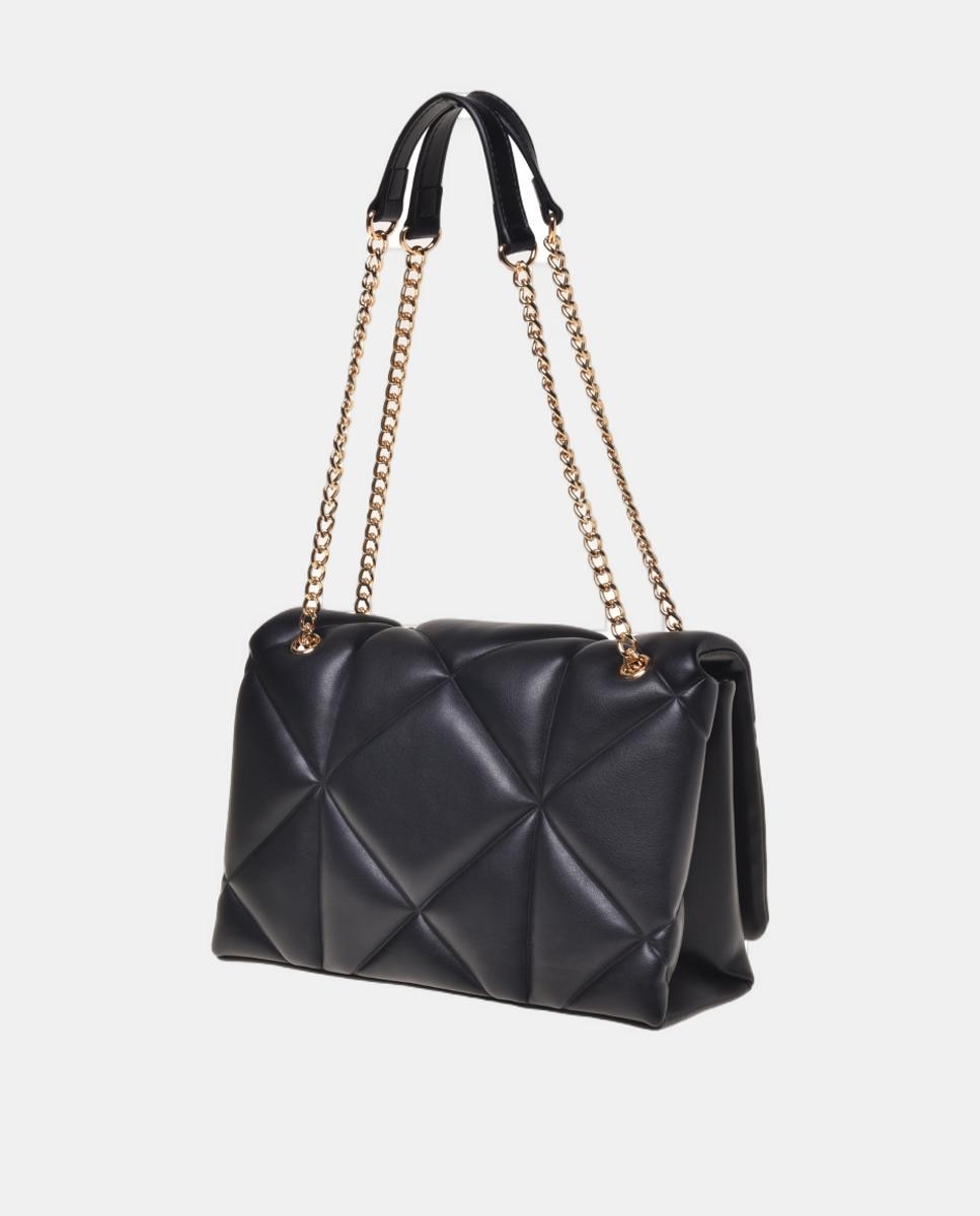 Mala de Ombro com Aba - Preto Preto-2