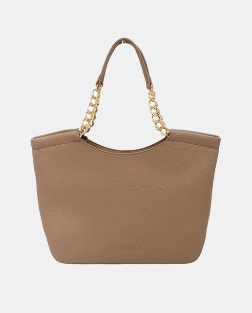 Imagem 0 de Mala de Ombro com Fecho de Correr e Logótipo na Base - Bege