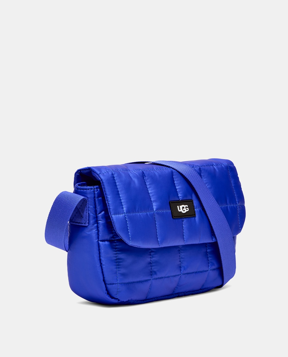 Mala a Tiracolo Pequena Dalton com Aba e em Nylon - Azul Azul-2