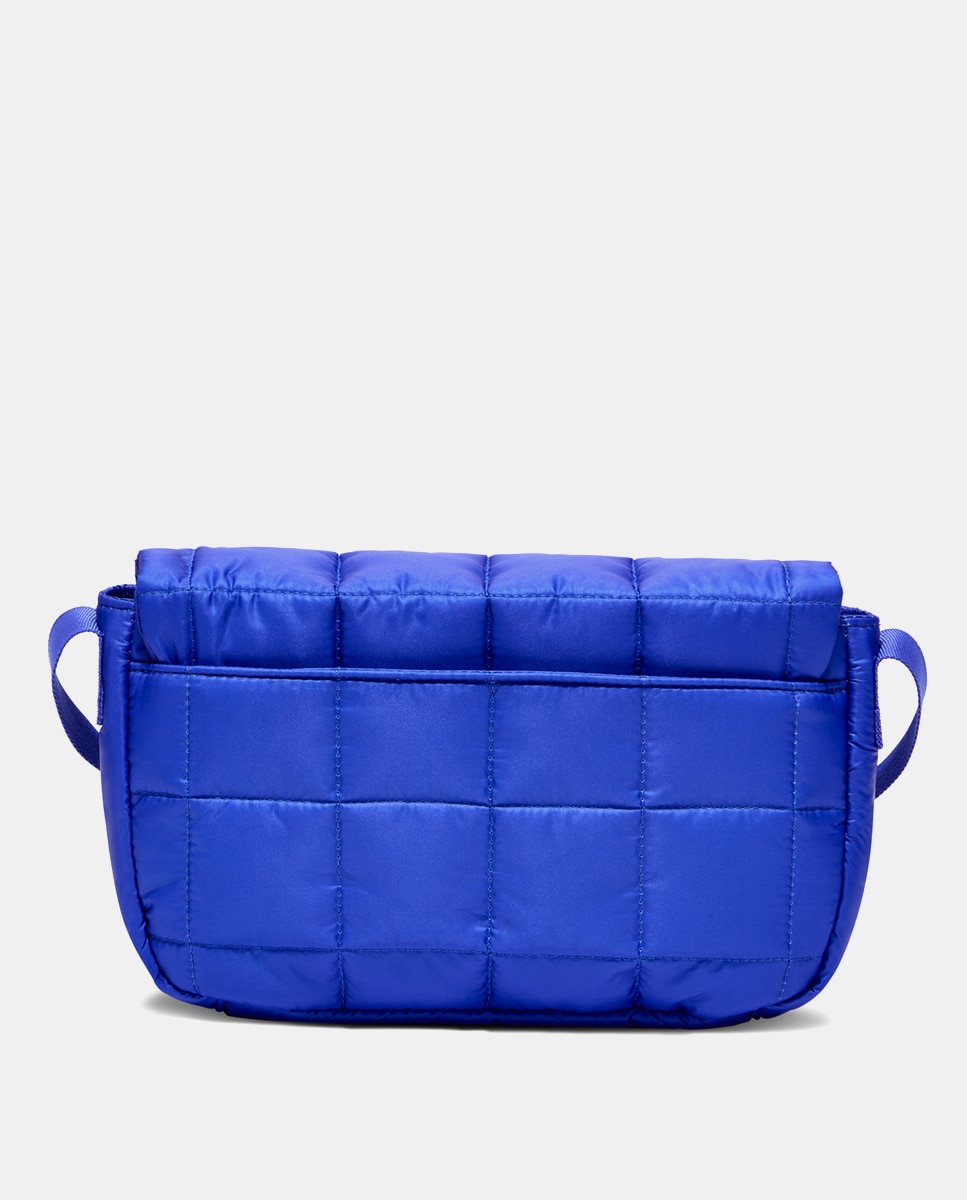 Mala a Tiracolo Pequena Dalton com Aba e em Nylon - Azul Azul-3