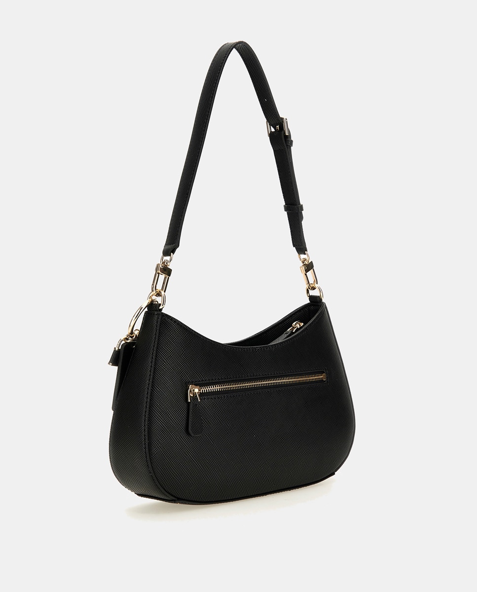 Imagen 8 de Hobo en negro con cierre cremallera y asa ajustable - Guess - Negro Negro