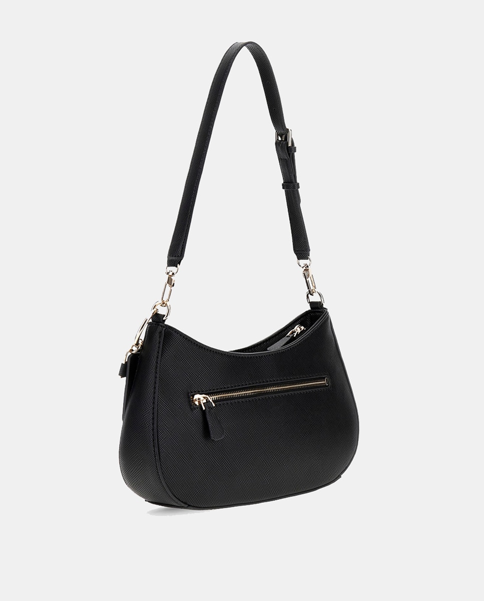 Imagen 10 de Hobo en negro con cierre cremallera y asa ajustable - Guess - Negro Negro